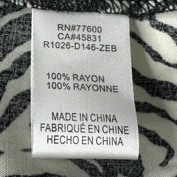 Sandrine Rose Desir Zebra Print S/S Pearl Snap Shirt Women Small NWT Oversized. - Picture 10 of 11